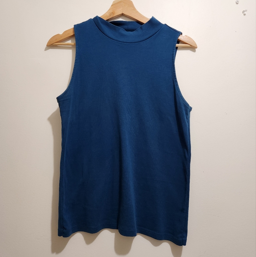 Blue Sleeveless Women's Top